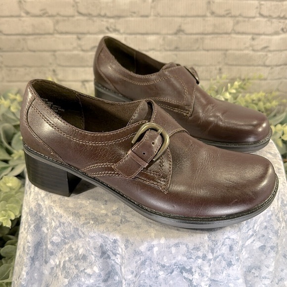 St. John’s Bay Dk.Brown Leather Round Toe 2” Block Heel Dressy Casuals WMS 7.5M - Picture 12 of 12